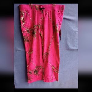 New Mossy Oak Women's Pink Camouflage Plus Size XXL 20 Sweat Fleece Pants B1